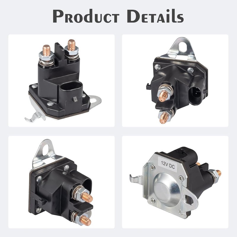 JTAREA 7CM-1241-212-51 Starter Solenoid 12V 2 Terminals Lawn Mower Solenoids Relay Replacement Parts for Trombetta 7CM124121251 M008904-000 Gravely 05167200 Riding Lawnmower Tractor - Image 3